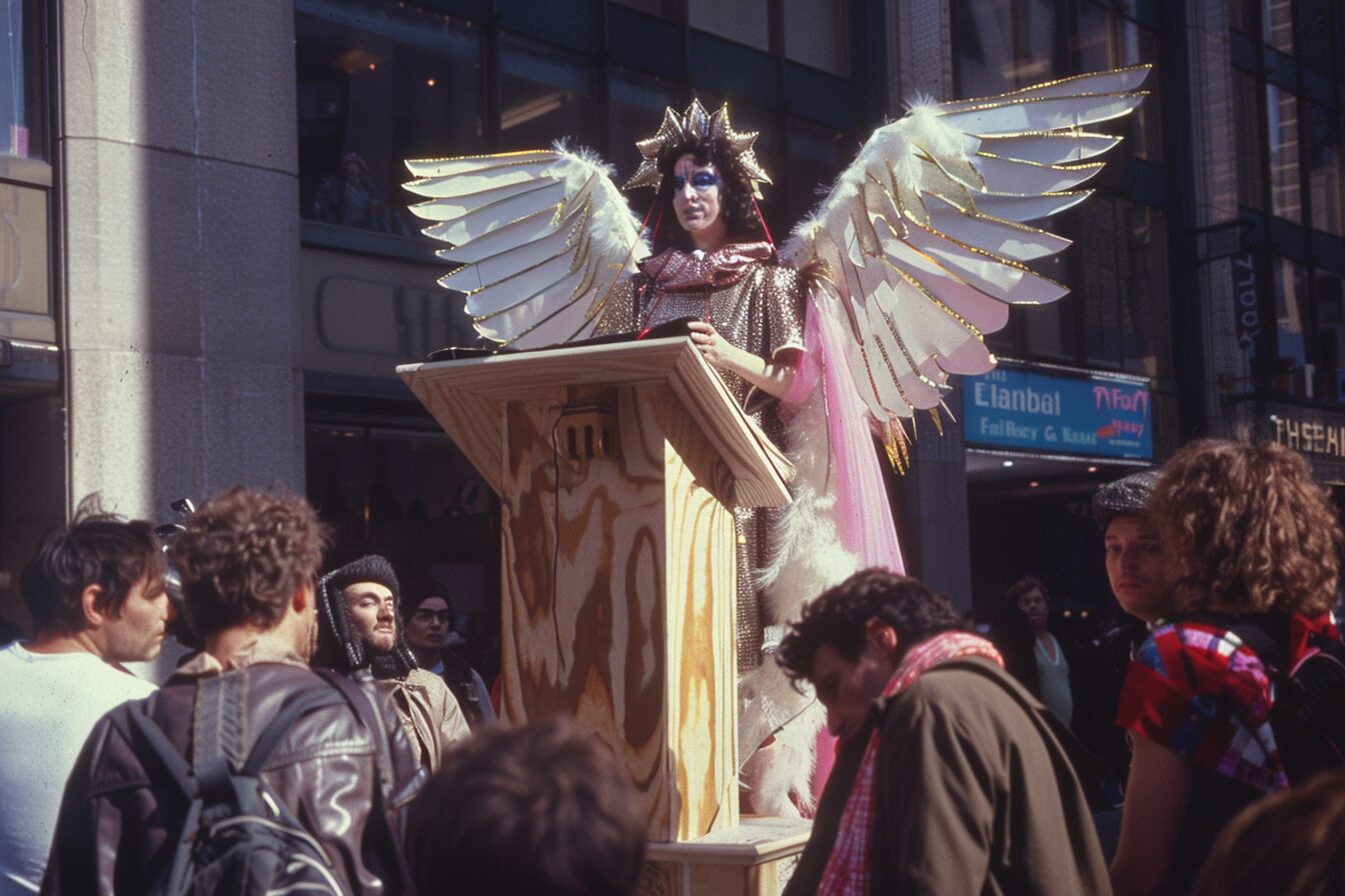 image of the Goddess Eris preaching self love for discordianism