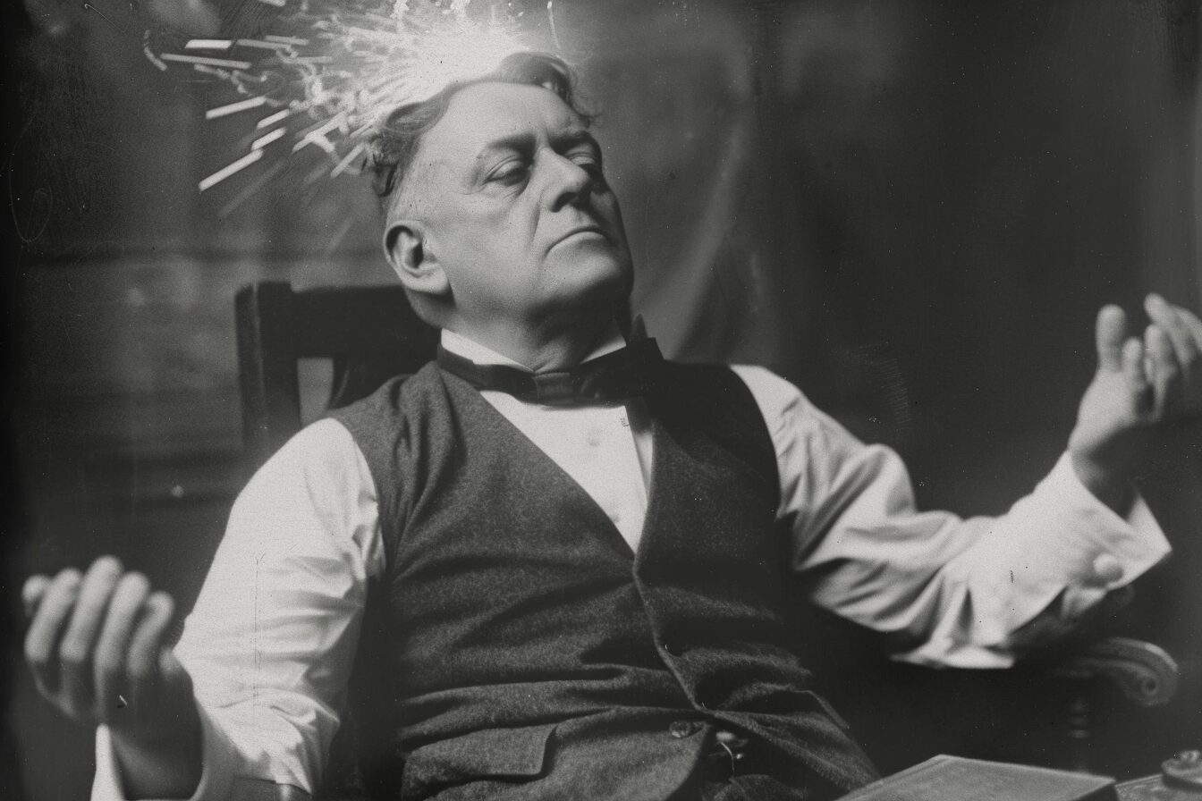 Aleister Crowley Opening his Crown Chakra